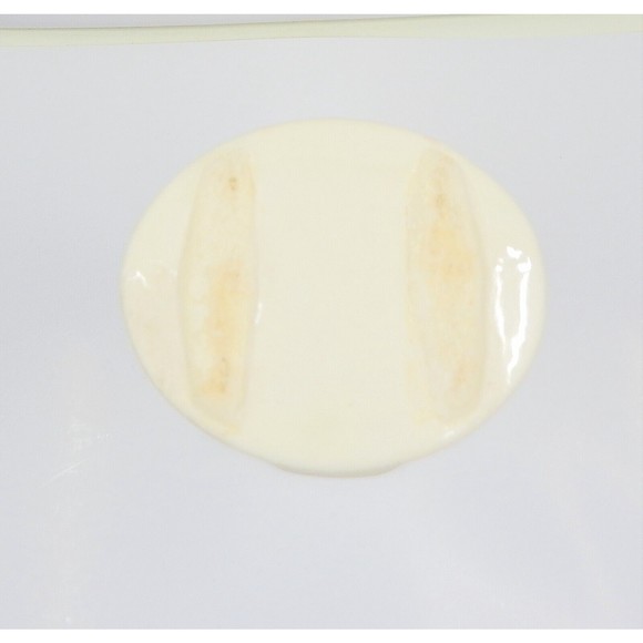 Cornucopia Vase Yellow Rose Gold Trimmed Ceramic USA - Picture 10 of 11